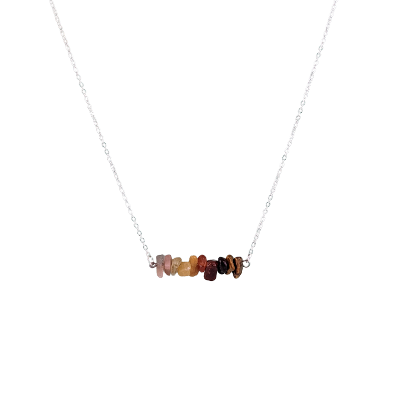 Good Vibes: Positivity and Courage Bar Necklace