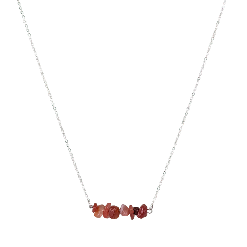 Red Carnelian Bar Necklace