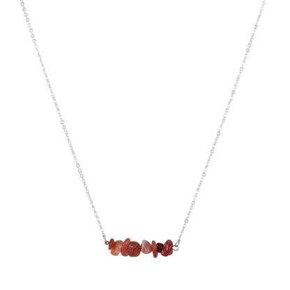 Red Carnelian Bar Necklace