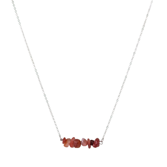 Red Carnelian Bar Necklace
