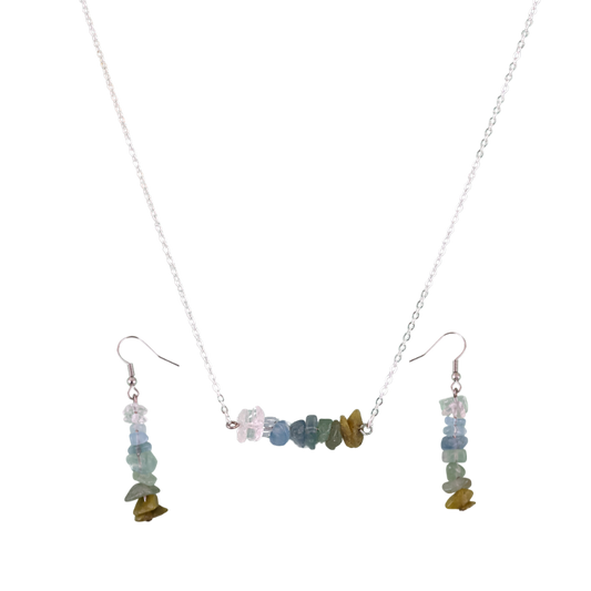Sagittarius Bar Necklace and Dangle Earrings Set