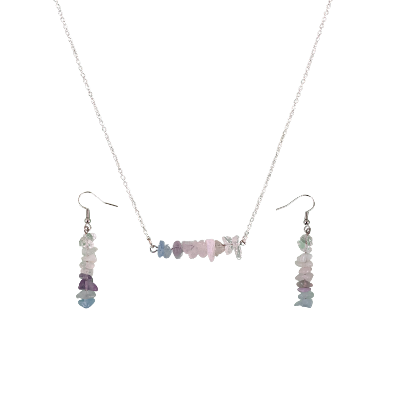 Cancer Bar Necklace and Dangle Earring Set