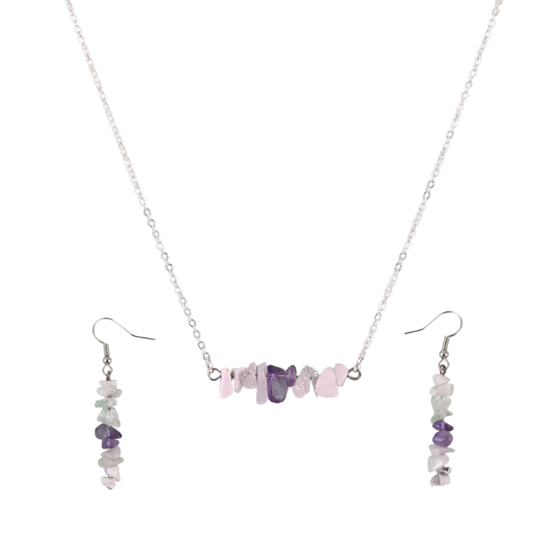 Aries Bar Necklace and Dangle Earrings Set