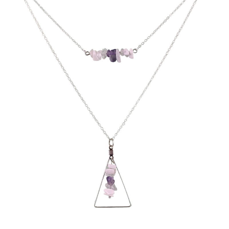 Aries Bar and Triangle Necklace Set