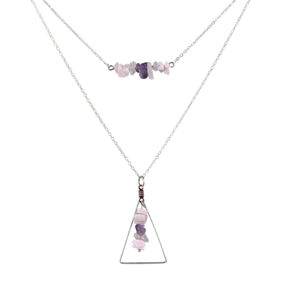 Aries Bar and Triangle Necklace Set