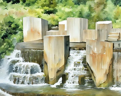 Stepping Stone Falls #3 Art Print