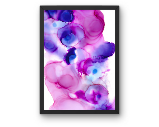 Indigo Rainfall Art Print