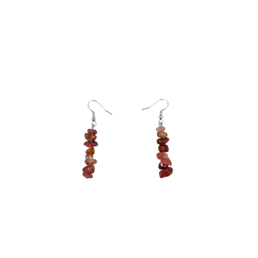 Red Carnelian Dangle Earrings