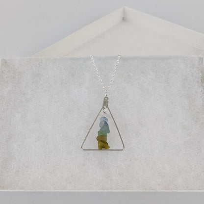 Good Vibes: Prosperity & Success Triangle Pendant Necklace