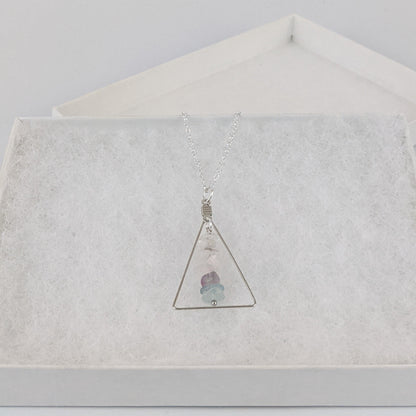 Good Vibes: Love and Healing Triangle Pendant Necklace