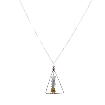 Good Vibes: Prosperity & Success Triangle Pendant Necklace