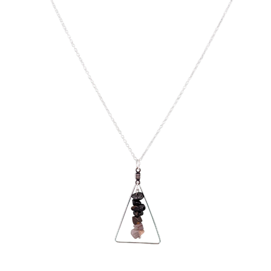 Good Vibes: Focus and Ambition Triangle Pendant Necklace