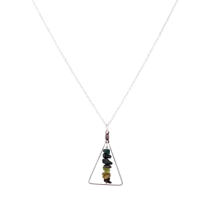 Good Vibes: Transformation and Manifestation Triangle Pendant Necklace