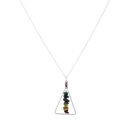 Good Vibes: Transformation and Manifestation Triangle Pendant Necklace