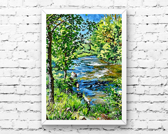 Red Cedar River #2 Art Print