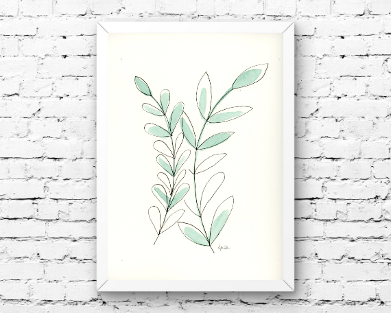 Watercolor 2227 Art Print