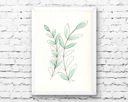 Watercolor 2227 Art Print