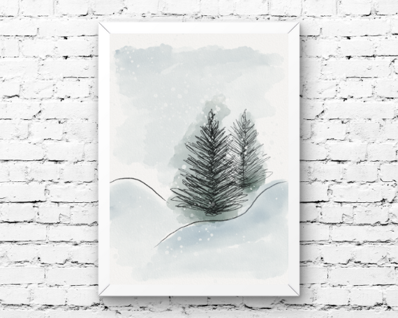 Watercolor 2285 Art Print