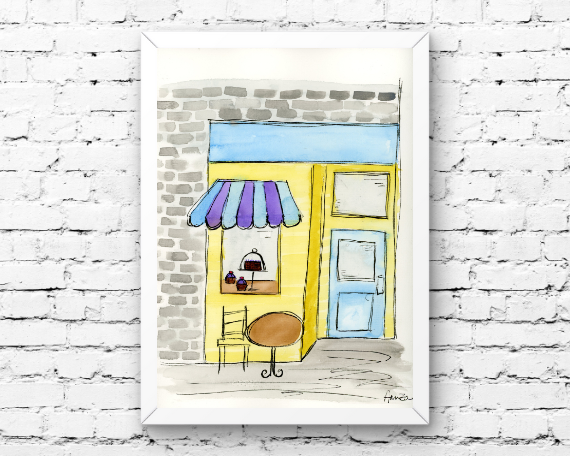 Watercolor 2196 Art Print