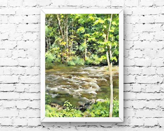 Red Cedar River #4 Art Print