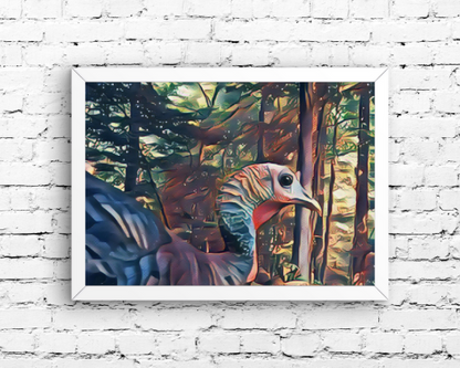 Smirkey Turkey Art Print