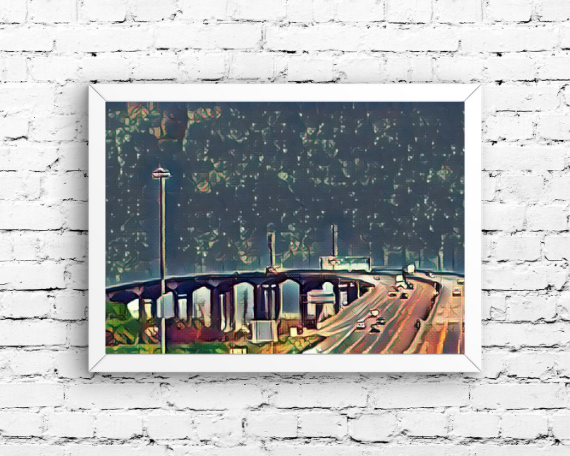 Rainy Drive Art Print