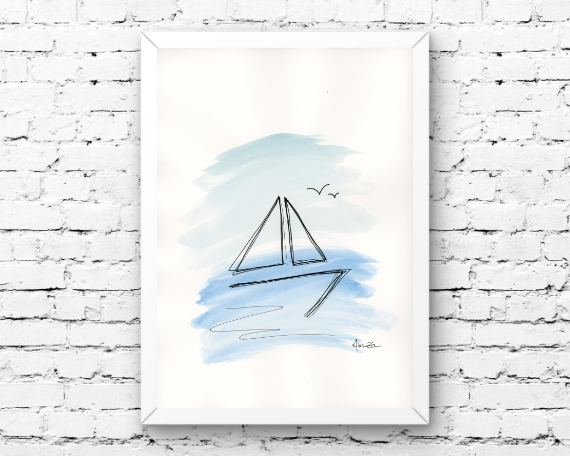 Watercolor 2230 Art Print