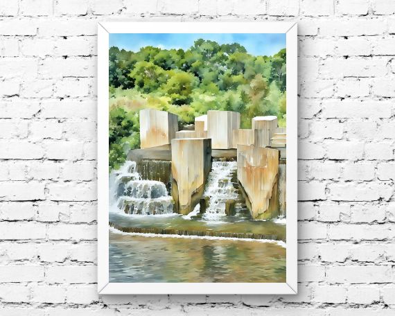 Stepping Stone Falls #3 Art Print