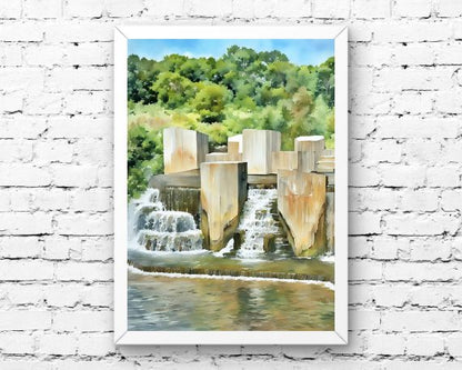 Stepping Stone Falls #3 Art Print