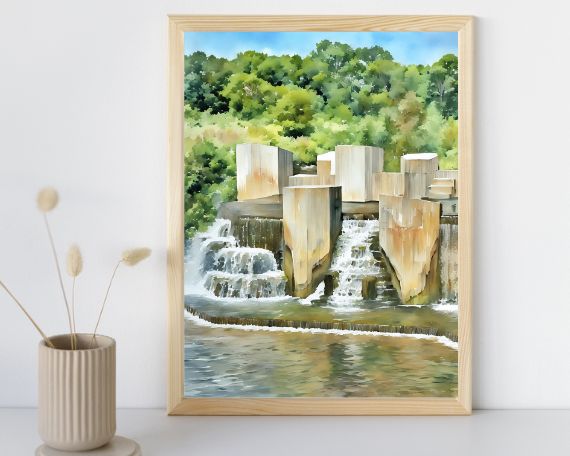 Stepping Stone Falls #3 Art Print