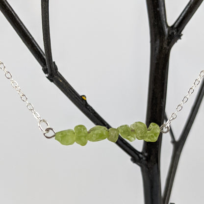 Peridot Bar Necklace