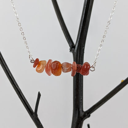 Red Carnelian Bar Necklace