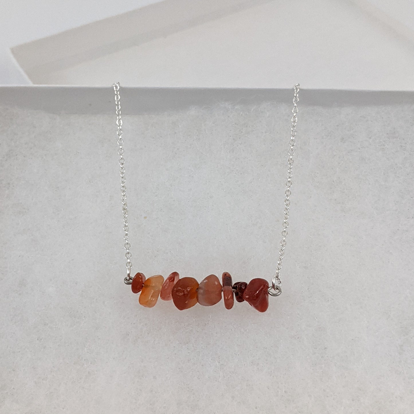 Red Carnelian Bar Necklace