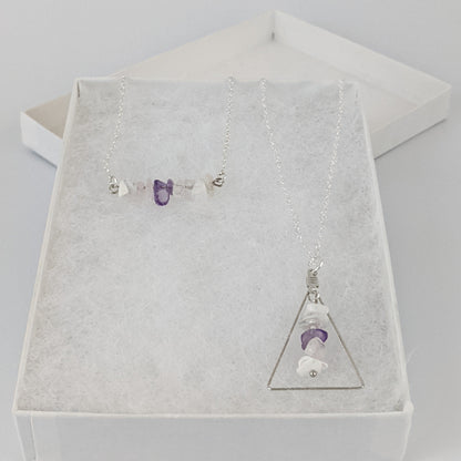 Aries Bar and Triangle Necklace Set